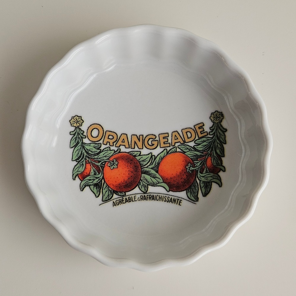 Williams Sonoma Rosanna‎ Orangeade Tart Dish Ramekin White Made in Italy 3.75in